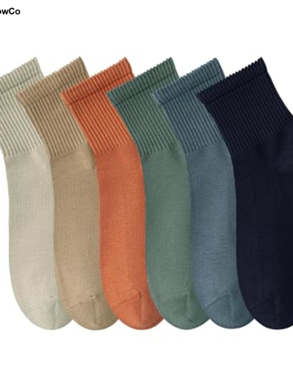 Womens Cotton Mini Crew Socks 6 Pack Breathable Athletic Socks